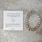 Handcrafted 10MM Clear Quartz Diamond Cut Crystal Bracelet  