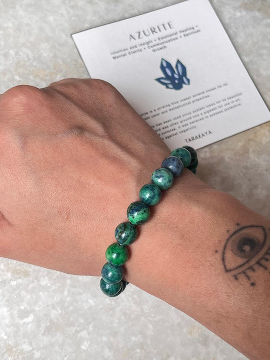 Azurite Natural Crystal Bracelet 8MM