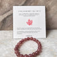 Natural Strawberry Quartz Gemstone Bracelet for Love and Energy