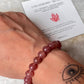 Strawberry Quartz Natural Crystal Bracelet 8MM Round Beads 