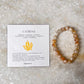 Polished Citrine Beaded Bracelet for Confidence and Creativity