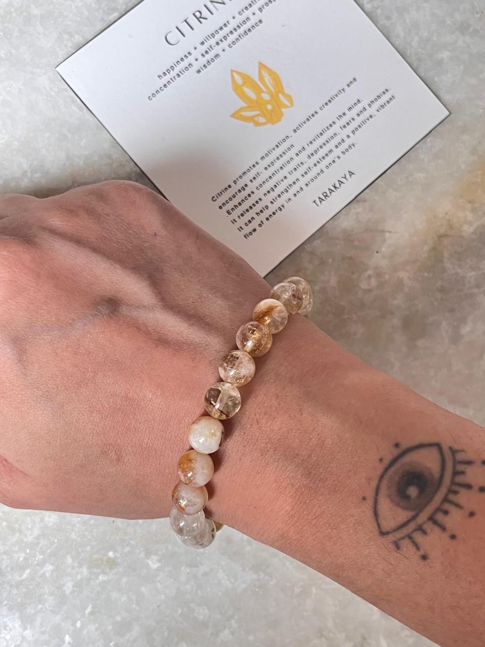 Yellow Citrine Energy Bracelet for Solar Plexus Chakra  