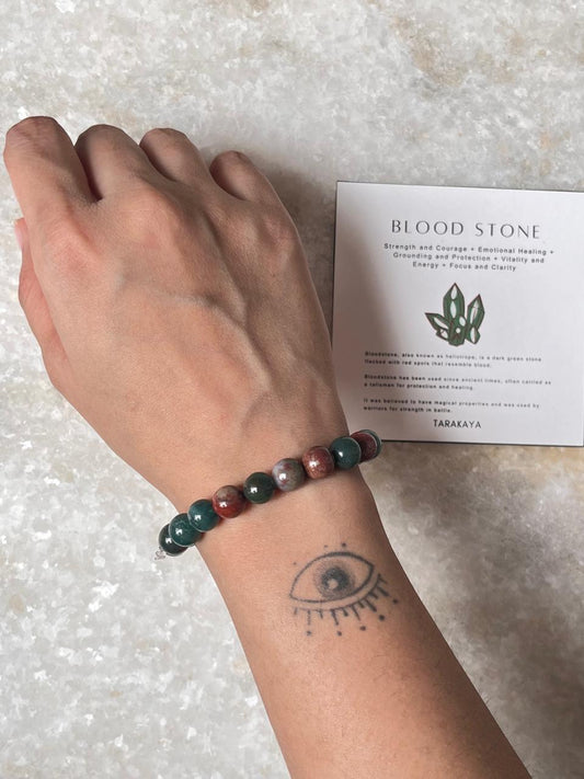 BloodStone - Natural Crystal Bracelet 8MM