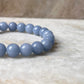 8MM angelite crystal bead bracelet for peace and calm  