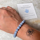 Angelite Natural Crystal Bracelet 8MM close-up  