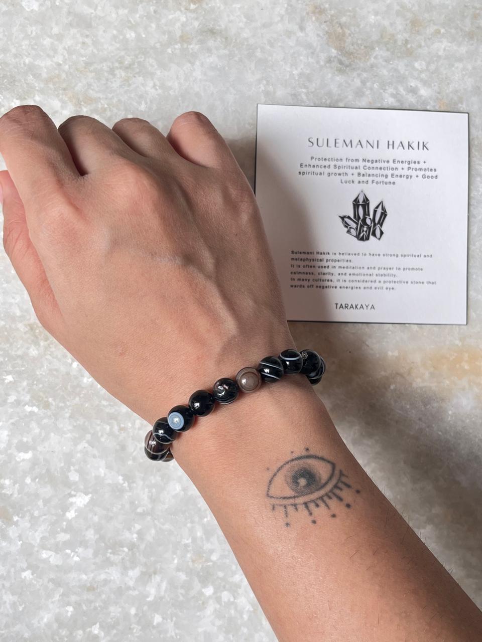 Sulemani Hakik - Evil Eye 8MM Natural Crystal Bracelet