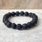 Earth element lava crystal bracelet 8mm  