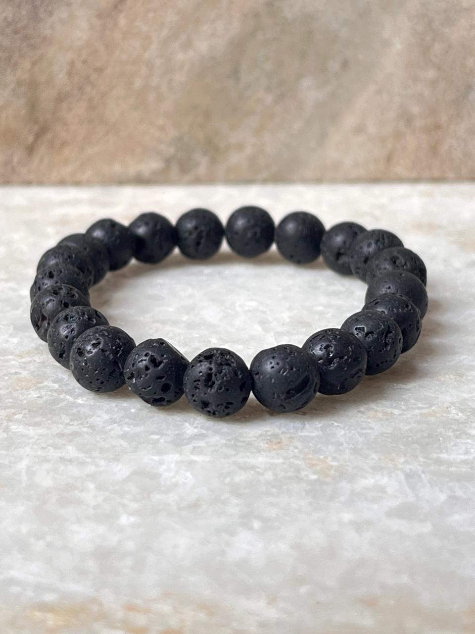 Earth element lava crystal bracelet 8mm  