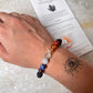 Seven Chakra With Black Lava Natural Crystal Bracelet 8MM