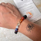 Seven Chakra With Black Lava Natural Crystal Bracelet 8MM