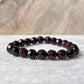 Garnet 8MM crystal bracelet for root chakra balancing  