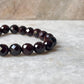 Elegant garnet bracelet with faceted natural crystal beads