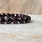 8MM faceted garnet crystal bracelet for energy and passion  