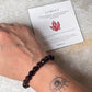 Natural garnet stretch bracelet with diamond-cut finish  
