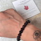 Deep red garnet faceted crystal bracelet for vitality  