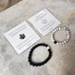 Couple Howlite / Black Tourmaline 8mm Natural Crystal Bracelet