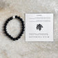 Couple Howlite / Black Tourmaline 8mm Natural Crystal Bracelet