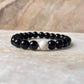 Couple Howlite / Black Tourmaline 8mm Natural Crystal Bracelet