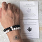 Couple Howlite / Black Tourmaline 8mm Natural Crystal Bracelet