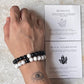 Couple Howlite / Black Tourmaline 8mm Natural Crystal Bracelet