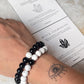 Couple Howlite / Black Tourmaline 8mm Natural Crystal Bracelet