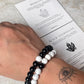 Couple Howlite / Black Tourmaline 8mm Natural Crystal Bracelet