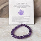 Luxury amethyst diamond cut crystal bracelet 8MM
