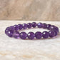 8MM faceted amethyst crystal bracelet for healing  