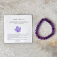  Purple amethyst faceted crystal healing bracelet