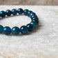 Stretch bracelet with 8MM round apatite crystals