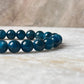 8MM blue apatite natural crystal bead bracelet  