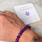 Amethyst Diamond Cut Natural Crystal Bracelet 8MM close-up  