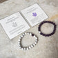 Couple Amethyst / Howlite 8mm Natural Crystal Bracelet