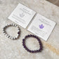 Couple Amethyst / Howlite 8mm Natural Crystal Bracelet