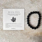 Black Onyx Natural Crystal Bracelet 8MM - Tarakaya Silver