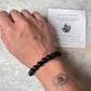 Black Onyx Natural Crystal Bracelet 8MM - Tarakaya Silver