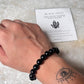 Black Onyx Natural Crystal Bracelet 8MM - Tarakaya Silver
