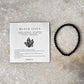 Black Onyx Plain Round 4MM Crystal Bracelet