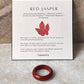 Red Jasper Crystal Band Ring