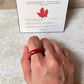 Red Jasper Crystal Band Ring