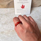 Red Jasper Crystal Band Ring