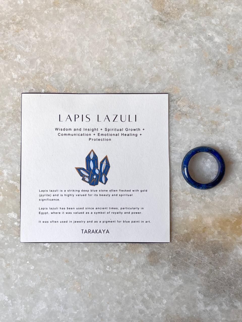 Lapis Lazuli Crystal Band Ring