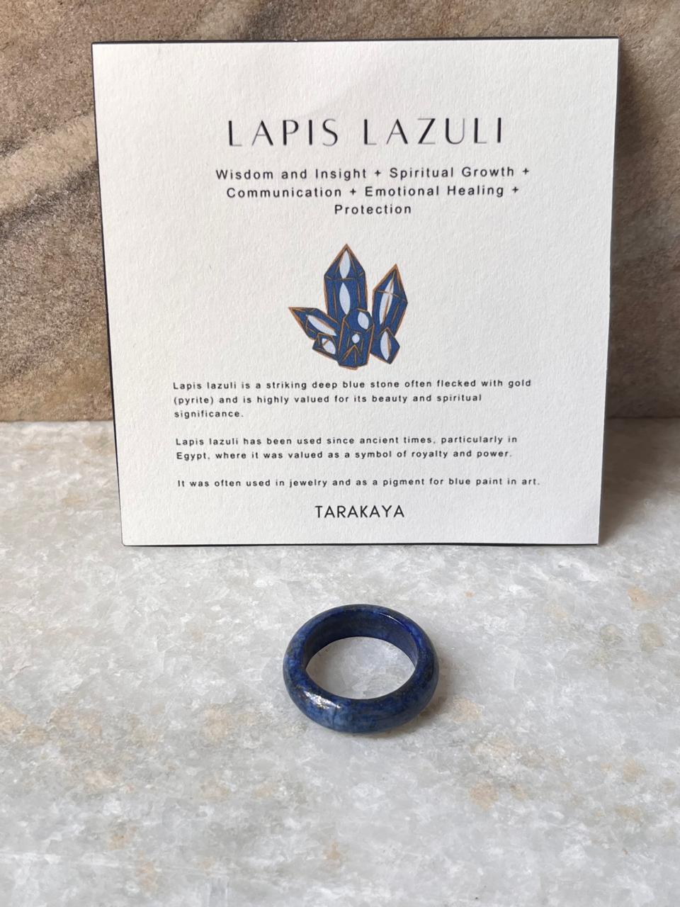 Lapis Lazuli Crystal Band Ring