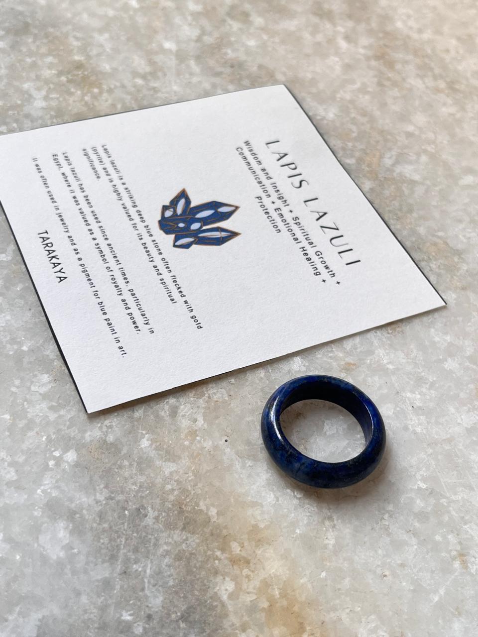 Lapis Lazuli Crystal Band Ring