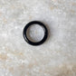 Black Agate Crystal Band Ring