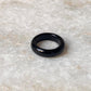 Black Agate Crystal Band Ring