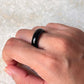 Black Agate Crystal Band Ring