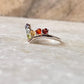 Seven Chakra V 925 Sterling Silver Ring