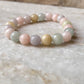 Handmade Morganite Crystal Bead Bracelet 8MM  