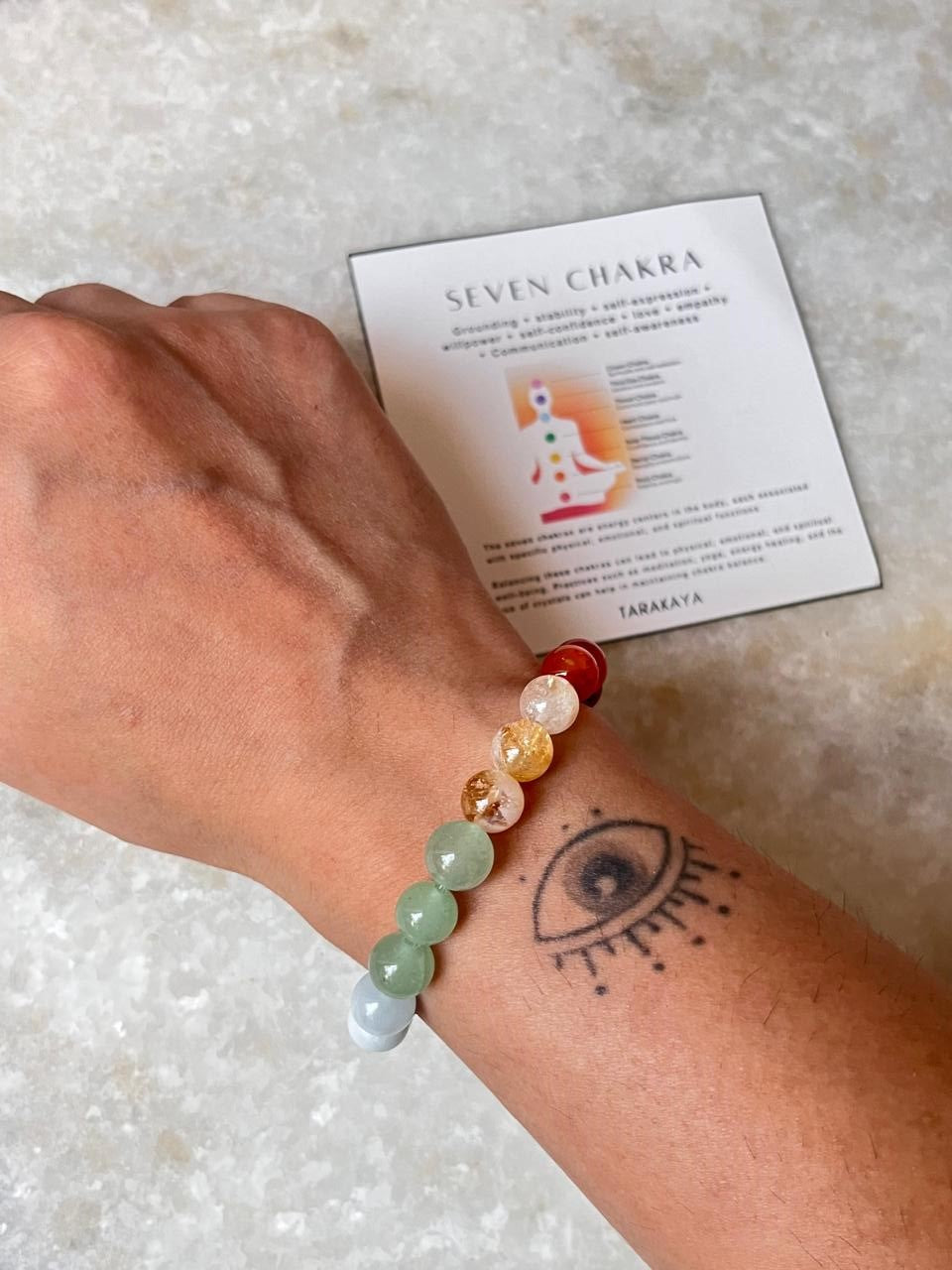 Seven Chakra - Natural Crystal Bracelet 8MM